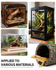REPTITRIP magnetic mounting enables easy drill-free attachment to glass terrariums