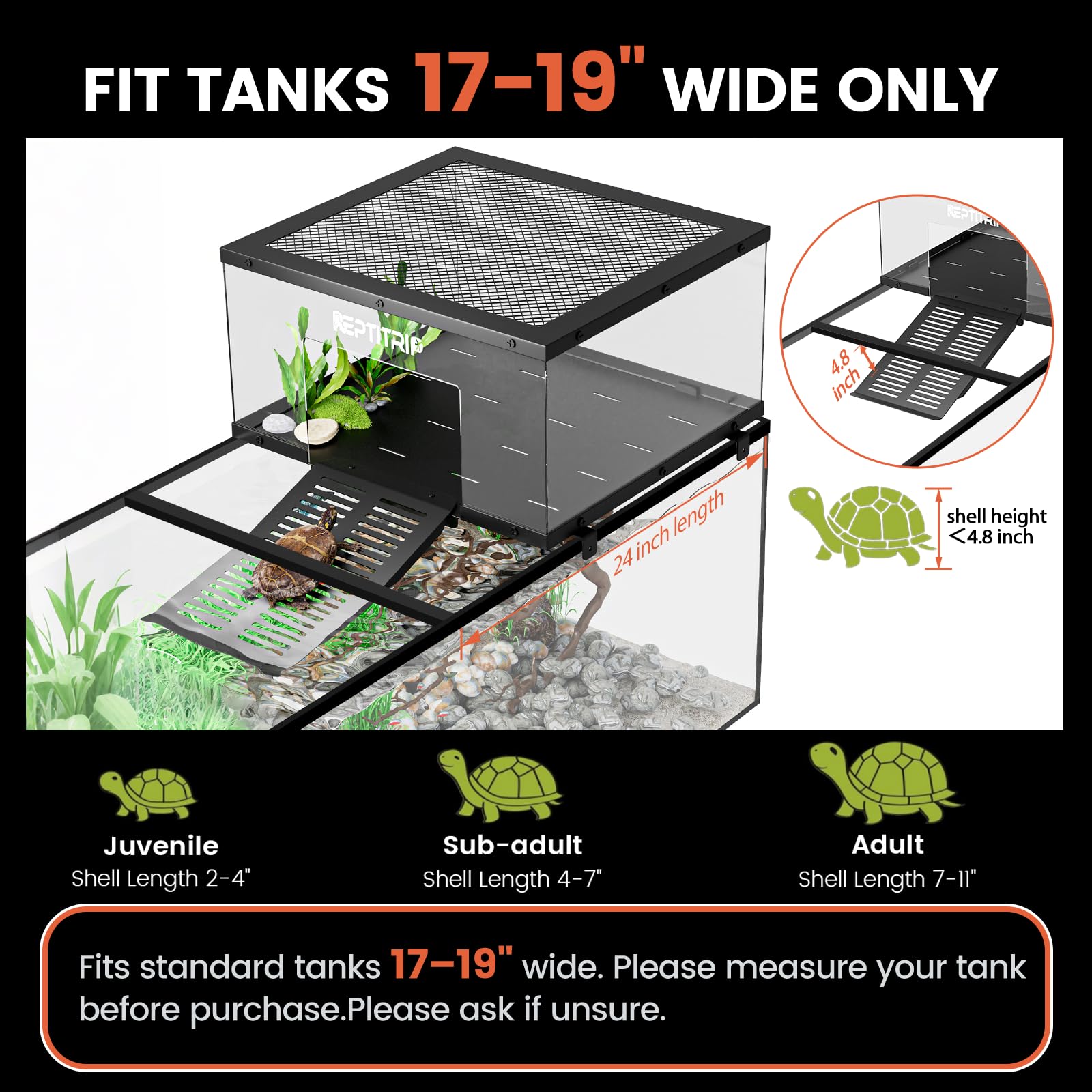 REPTITRIP non-slip ramp close-up highlights grip for easy climbs by turtles of all sizes
