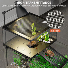 REPTITRIP polycarbonate basking surface enables bright light and clear observation