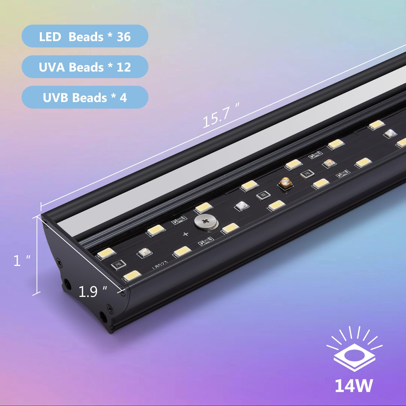 REPTITRIP UVB light emitting 6500K cool white for appetizing, energized pets