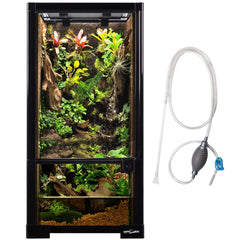 REPTIZOO 15 Gal full-glass terrarium front view for clear pet visibility and observation