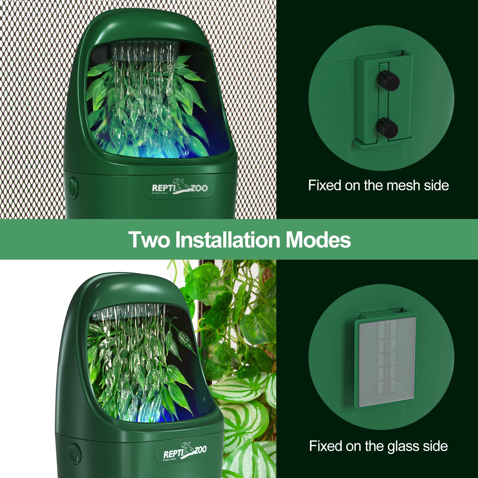 REPTIZOO ABS-material construction is easy to clean