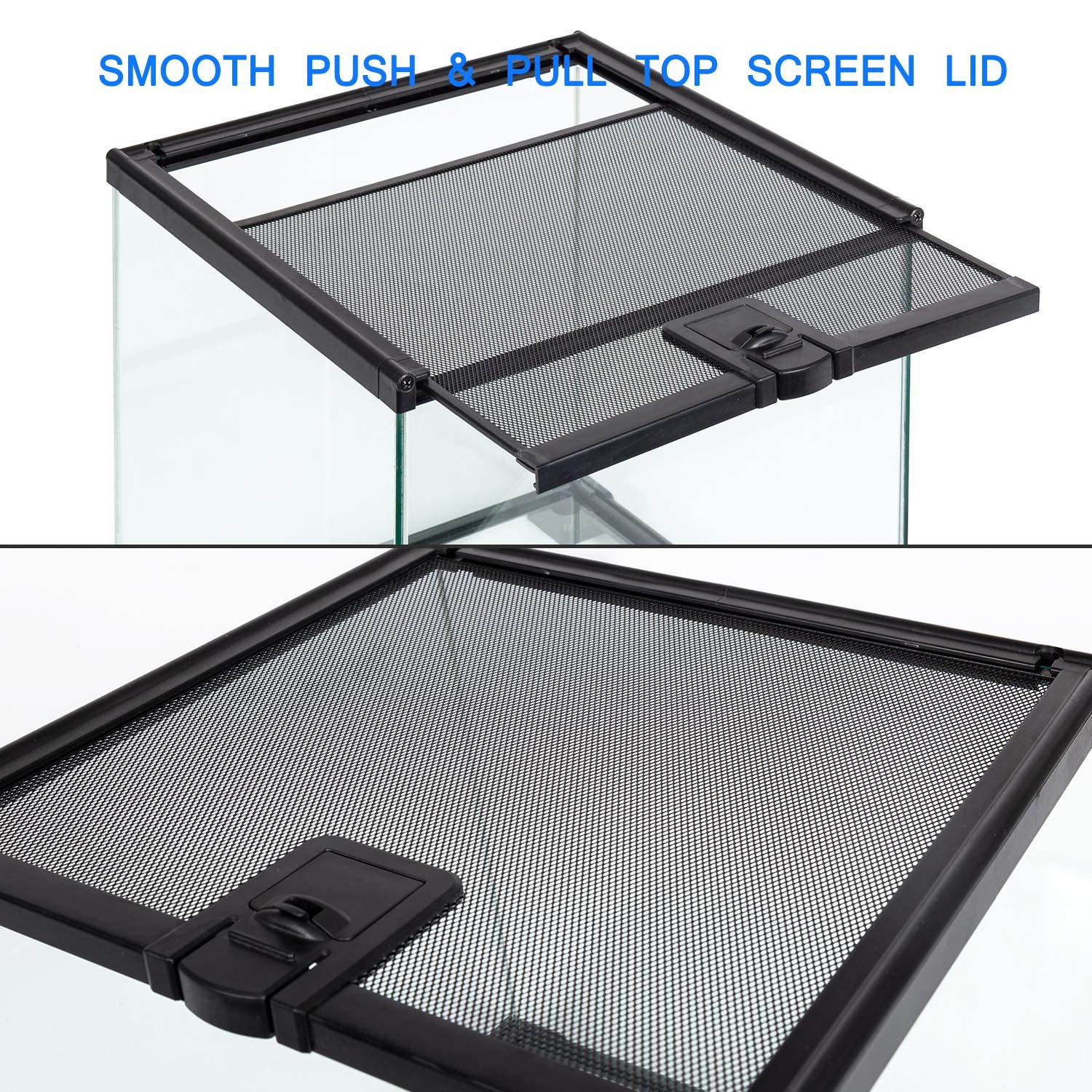 REPTI ZOO anti-escape lid with security buckle reduces escapes.