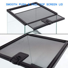 REPTI ZOO anti-escape lid with security buckle reduces escapes.