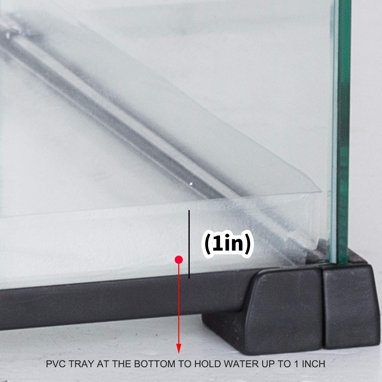 REPTI ZOO bottom water and substrate tray simplifies setup and maintenance.
