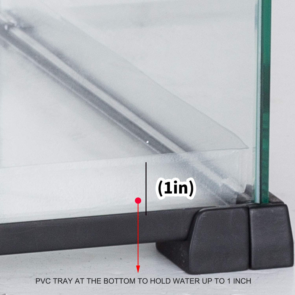 REPTI ZOO bottom water and substrate tray simplifies setup and maintenance.
