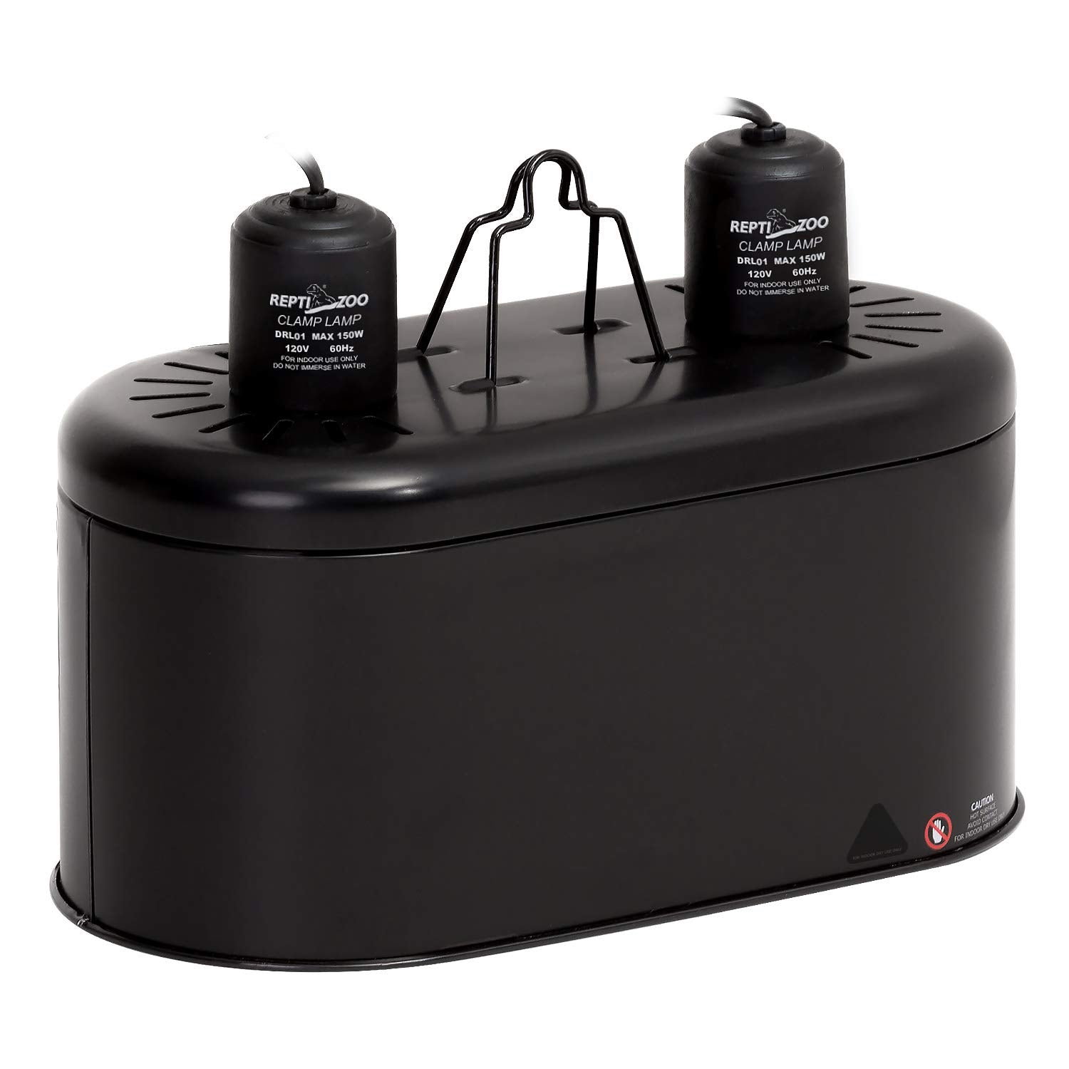 REPTI ZOO dual-reptile-light-fixture dome-uvb-lamp-cap delivers consistent basking heat.