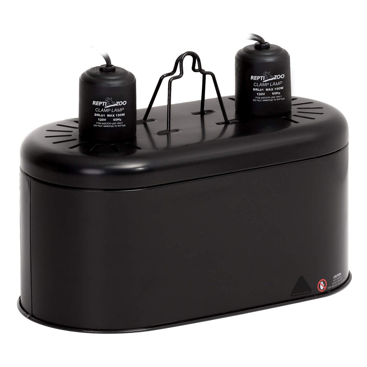 REPTI ZOO dual-reptile-light-fixture dome-uvb-lamp-cap delivers consistent basking heat.