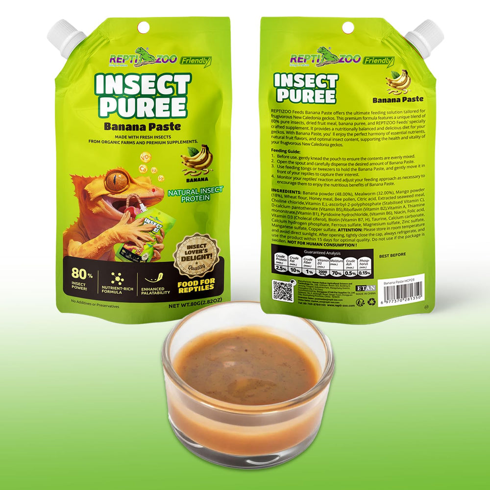 REPTIZOO FRIENDLY diet mix combination idea suggests feeding versatility.