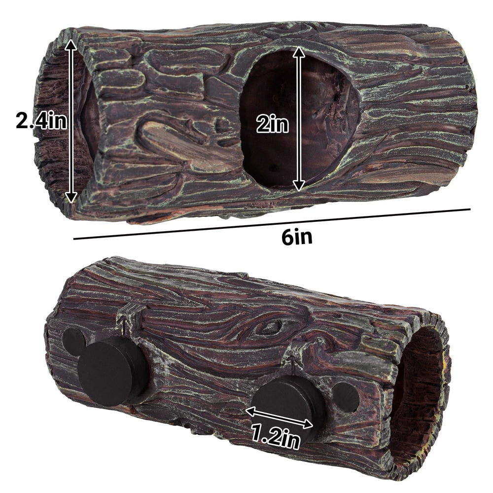 REPTIZOO gecko hide inside view highlights hollow space for retreat and exploration.