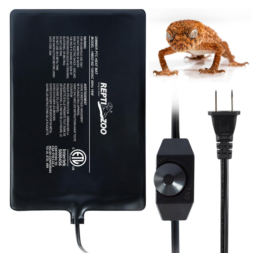 REPTI ZOO heat pad front view showing compact reptile heating for terrariums.