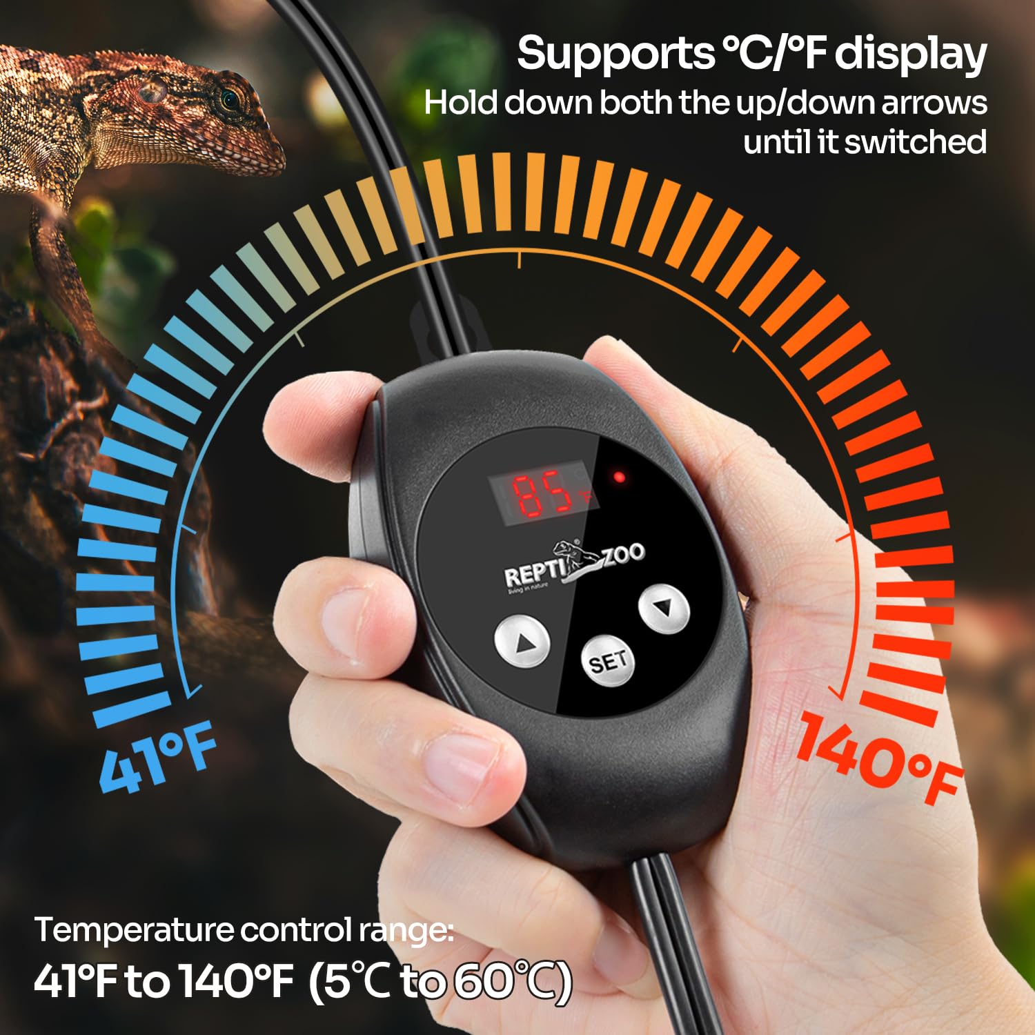 REPTIZOO heating mat connection for flexible habitat warmth