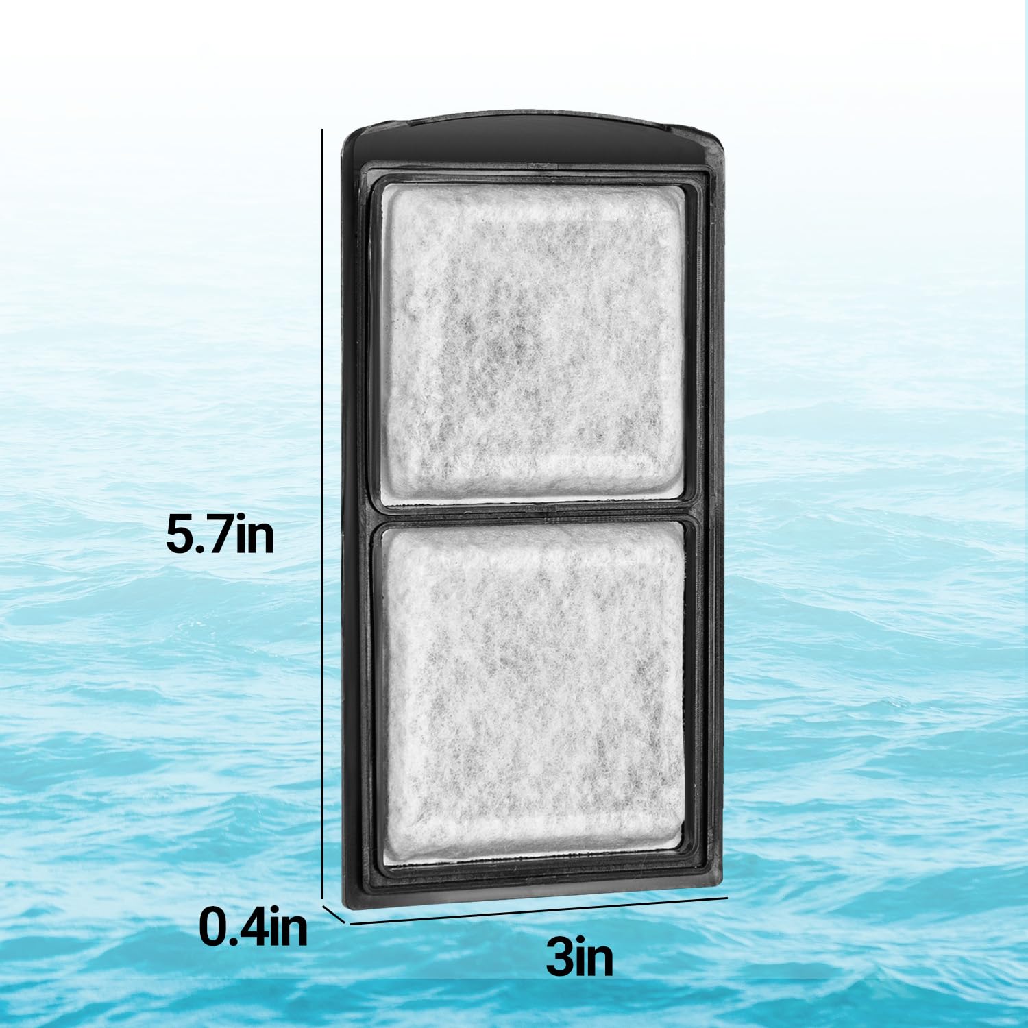 REPTIZOO cartridge with visible filtration layers improving water clarity for GLB08.