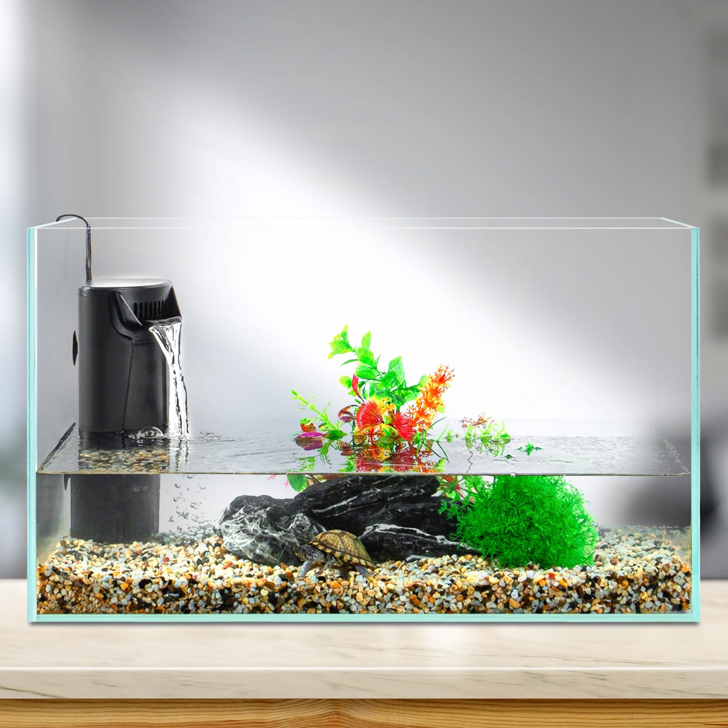 REPTIZOO 3-pack filter cartridges support easy tank maintenance.