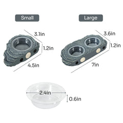 REPTIZOO reptile feeder ledge natural look highlights rock-like texture for natural habitat