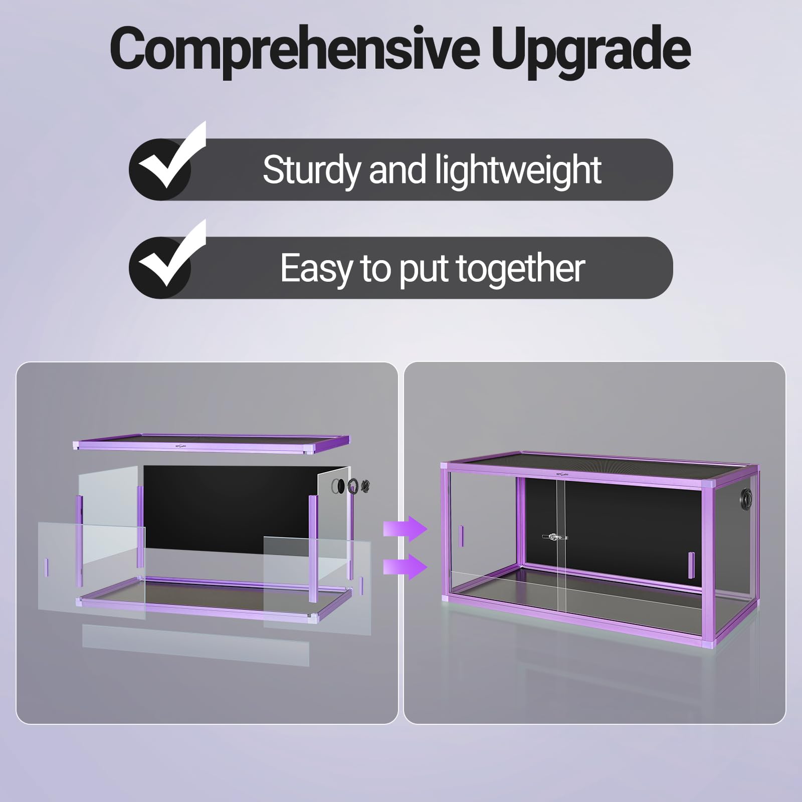 REPTI ZOO side cable management keeps cables tidy