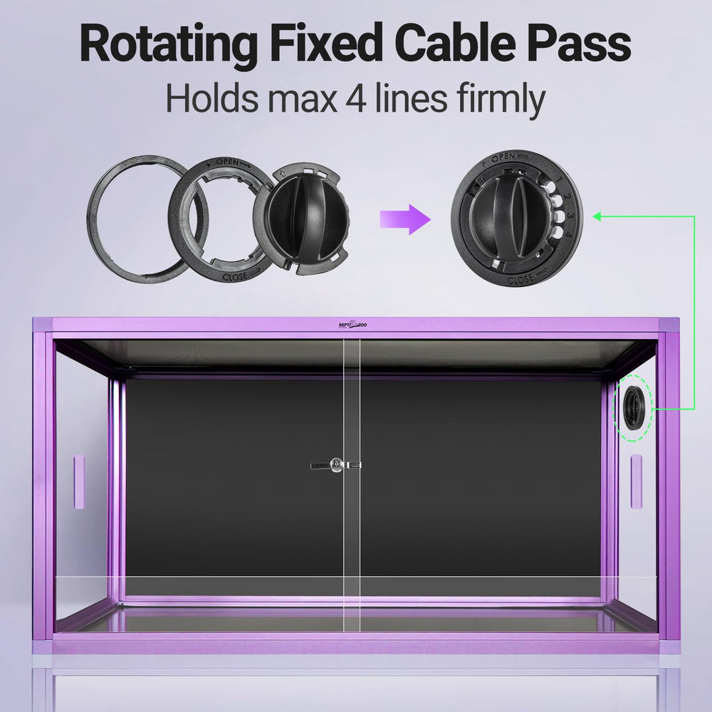 REPTI ZOO top mesh ventilation for airflow and lighting setup