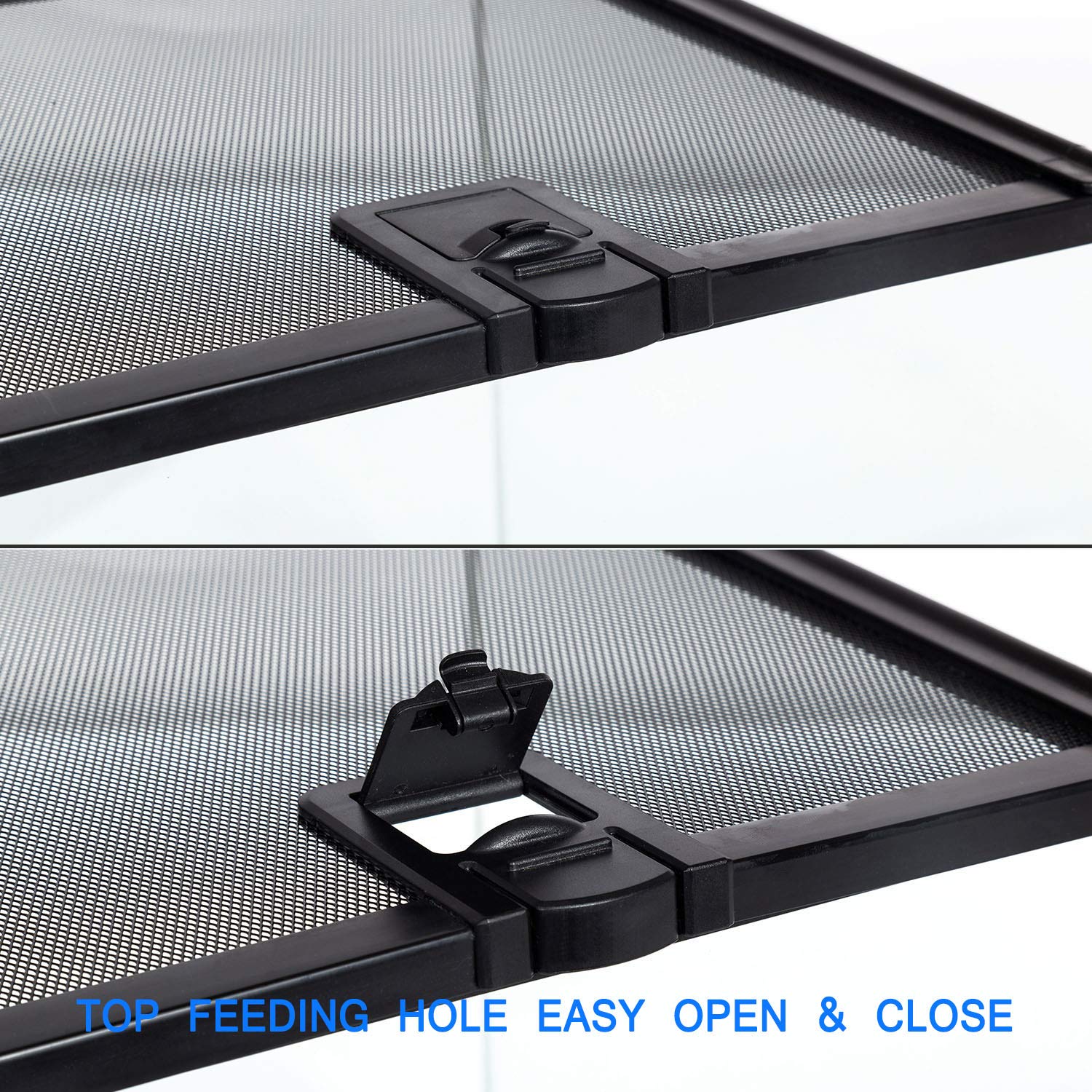 REPTI ZOO top ventilation mesh enhances airflow while keeping inhabitants secure.