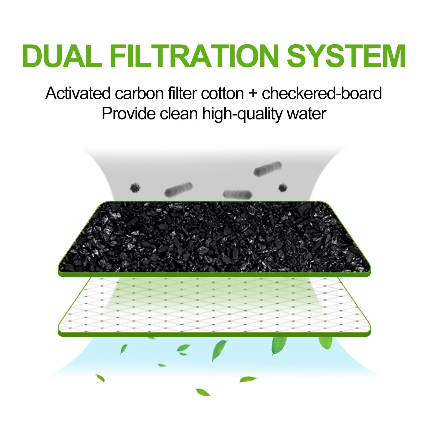 REPTIZOO ultra-quiet pump keeps noise low during pet drinking sessions