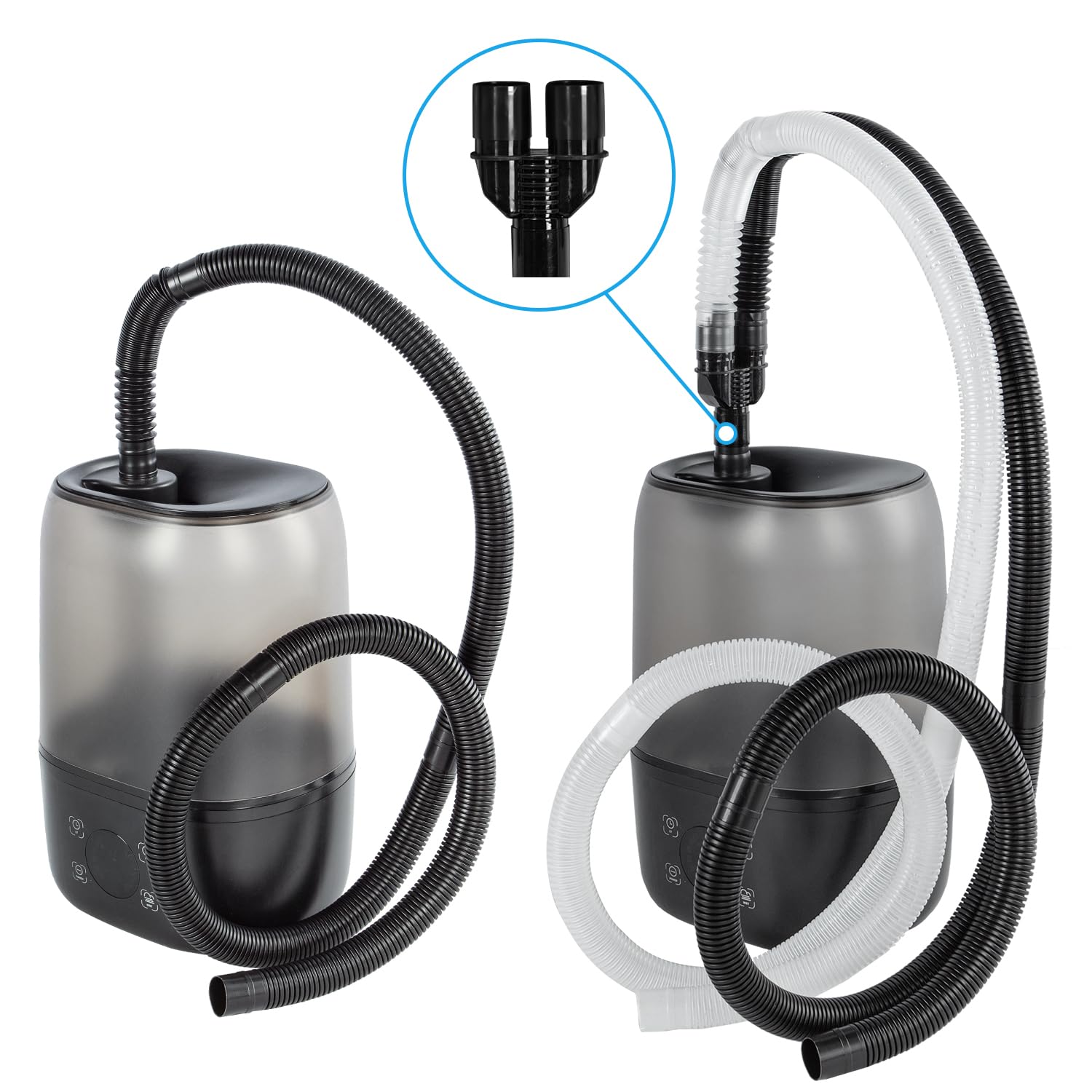 Comfortable installation with tidy tubing suitable for most reptile humidifiers.