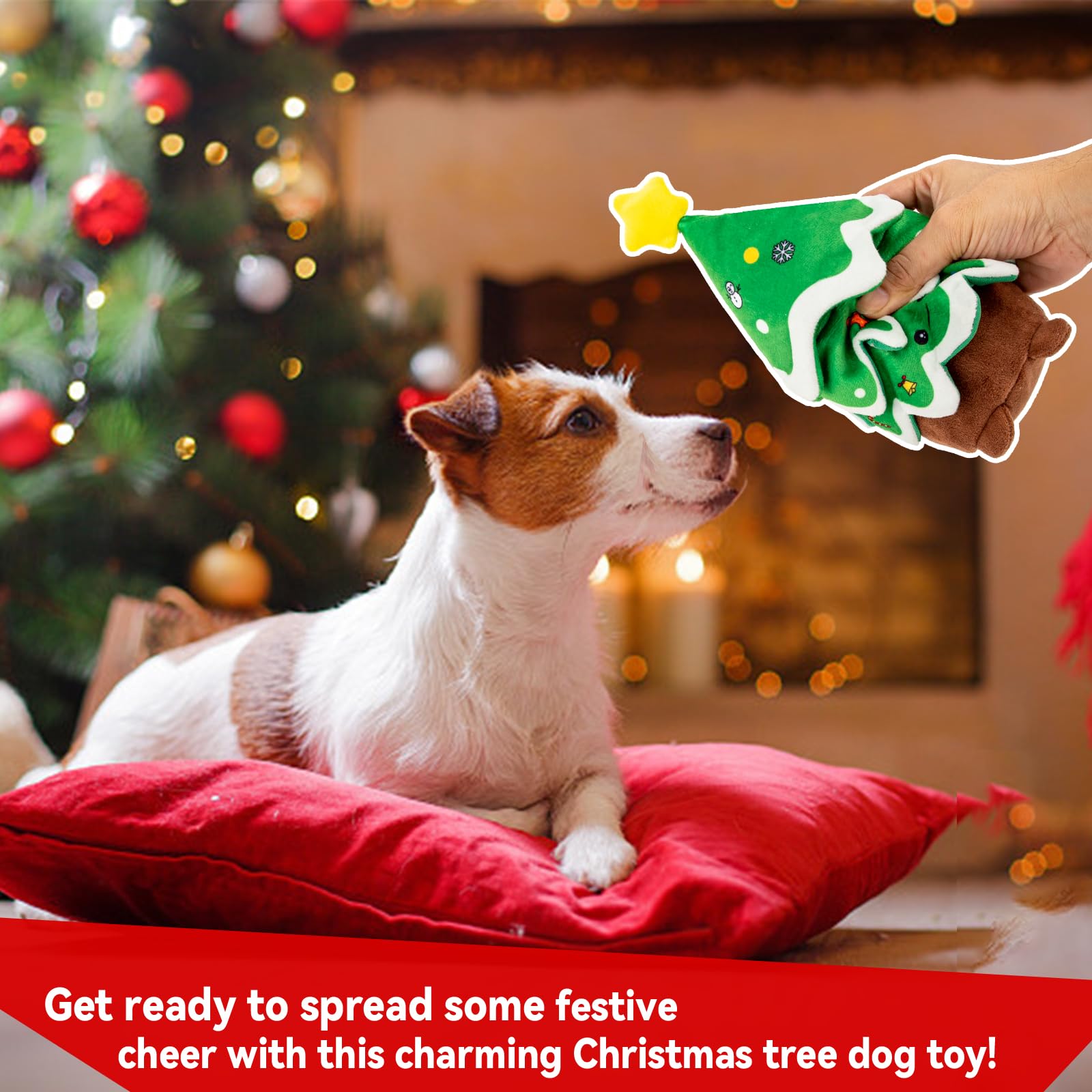 REQIHO juguete navideño para perros, estimulación física y diversión