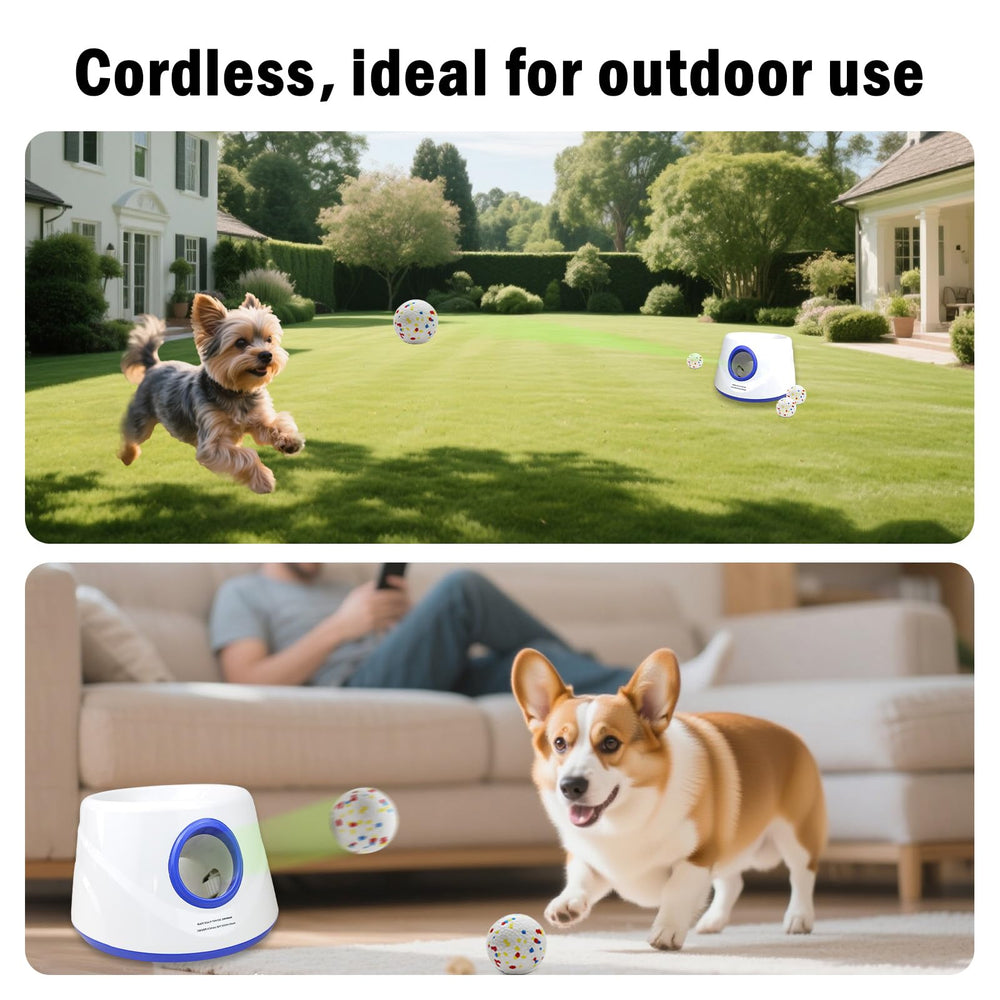 RERBIO Dog Ball Launcher uses e-tpu material for bite-resistant balls.
