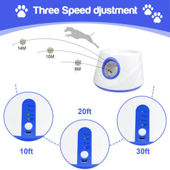 RERBIO Dog Ball Launcher in indoor living-room setup for compact spaces.