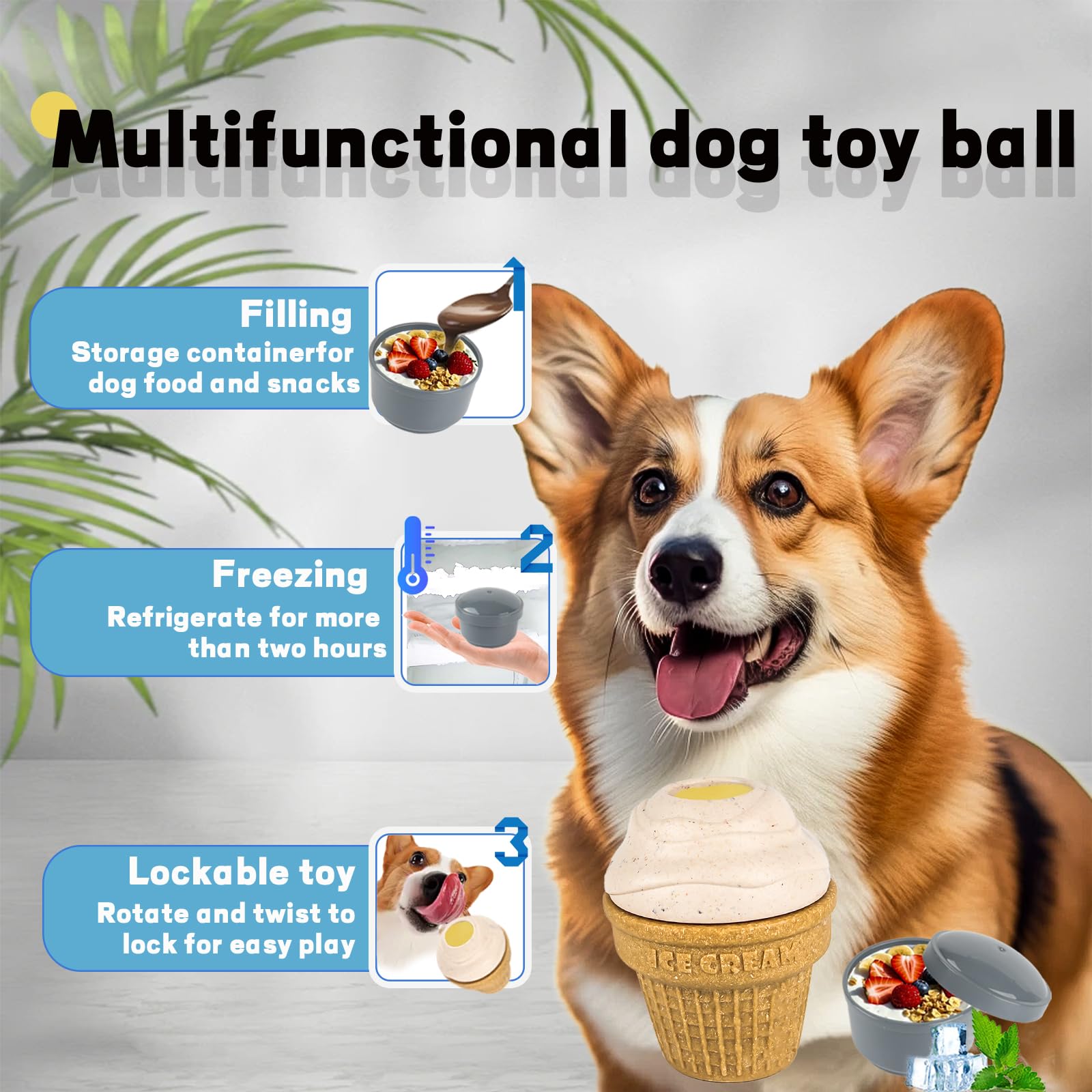 RERBIO treat-dispenser hollow center for stuffed treats and play