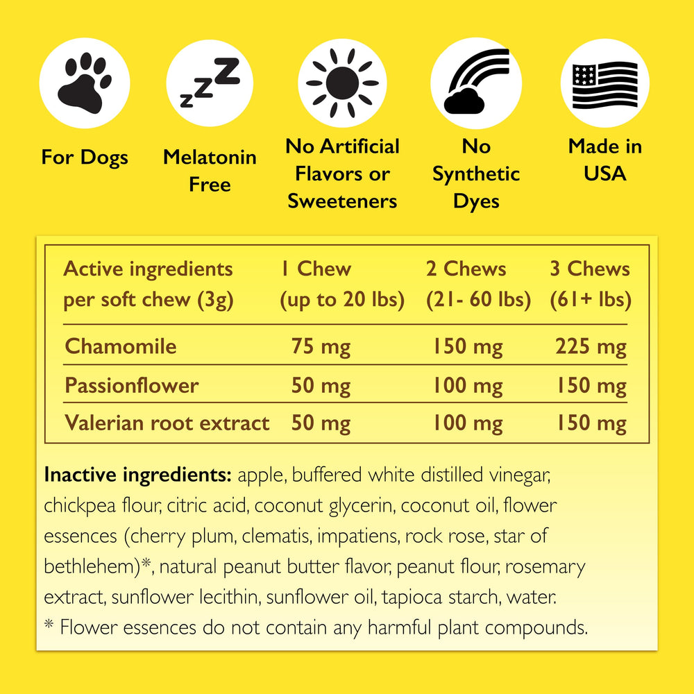 RESCUE Pet Chews for Dogs soft chews close-up reveal gentle texture for anxious moments.