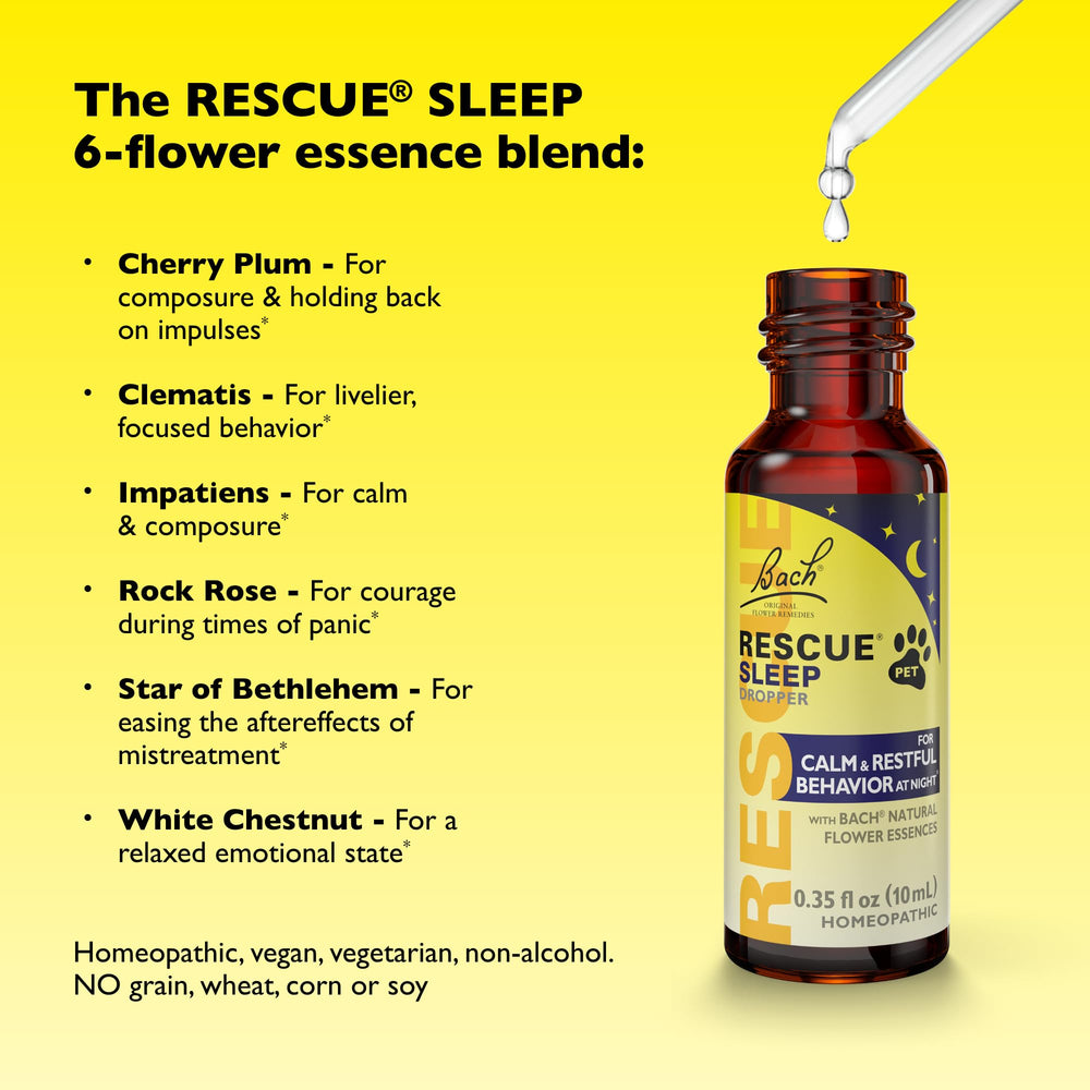 RESCUE Pet Sleep Dropper used with cats for peaceful nights