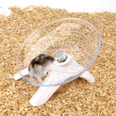 Reshiho hamster wheel flying-saucer-design emphasizes saucer-style exercise.
