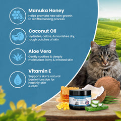 ResQ Organics cat hot spot treatment application demonstrates quick relief