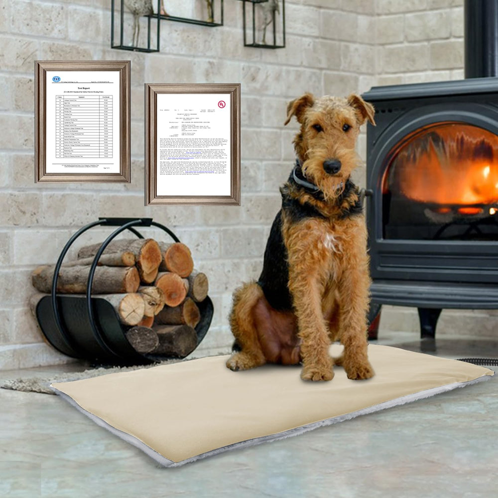 Rest-Eazzzy cat heating pad room-ready appearance blends with home decor.