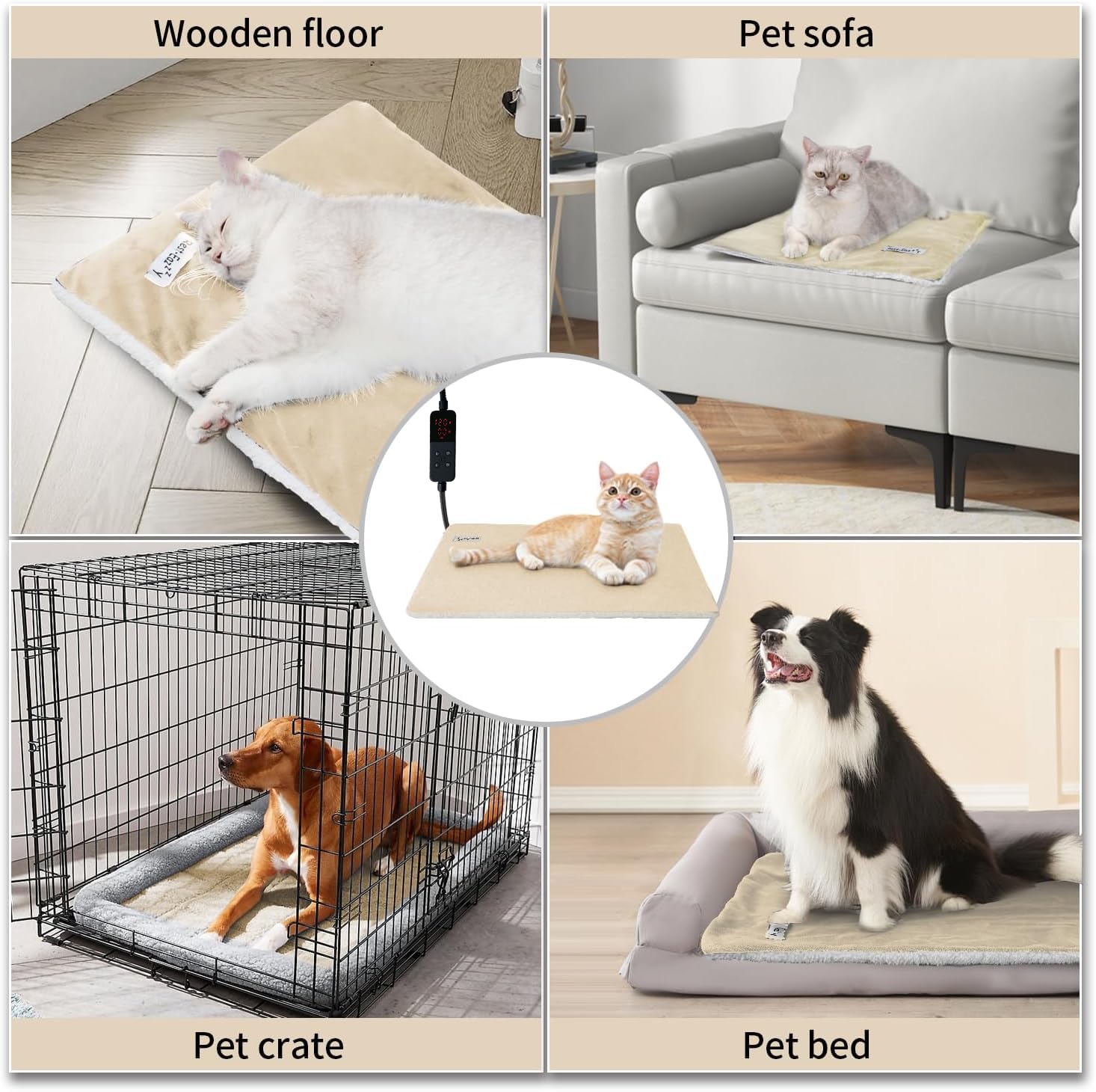 Rest-Eazzzy cat heating pad washable cover detaches for easy cleaning.