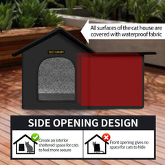 Rest-Eazzzy cat house easy-assembly Velcro connection—tool-free setup