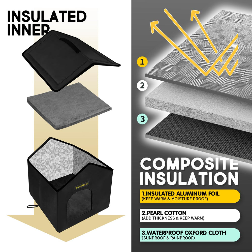 Rest-Eazzzy Velcro roof shows quick, secure closure for stability