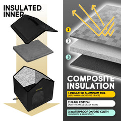 Rest-Eazzzy Velcro roof shows quick, secure closure for stability