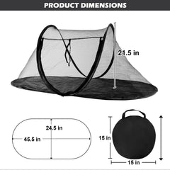 Rest-Eazzzy Cat Tent Outdoor features a wide 21.5 inch zipper door for easy pet handling.