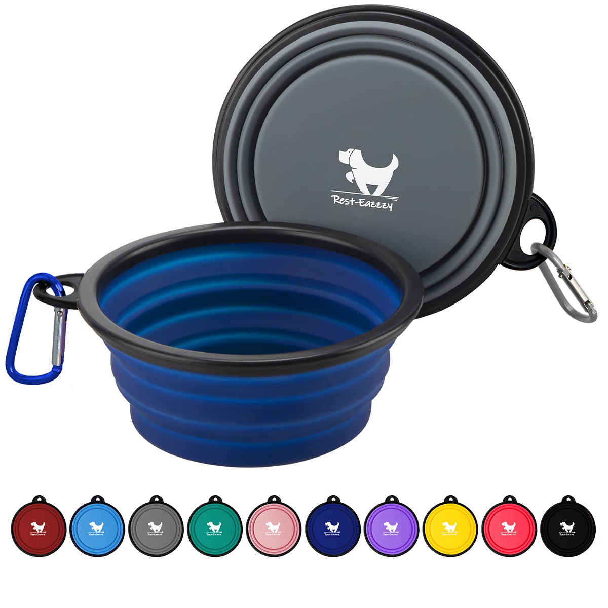 Rest-Eazzzy collapsible bowl extended for water, travel-friendly for dogs.