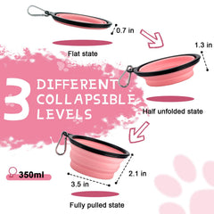 Rest-Eazzzy collapsible dog bowl expanded with water for on-the-go hydration.