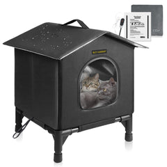 Rest-Eazzzy heated cat house waterproof outdoor shelter for feral cats