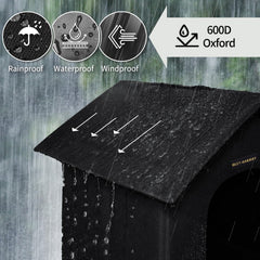 Rest-Eazzzy outdoor cat house carry-handle roof enables easy relocation