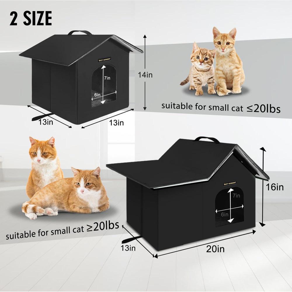 Rest-Eazzzy outdoor cat house spacious-interior 14x17x20 inch configuration
