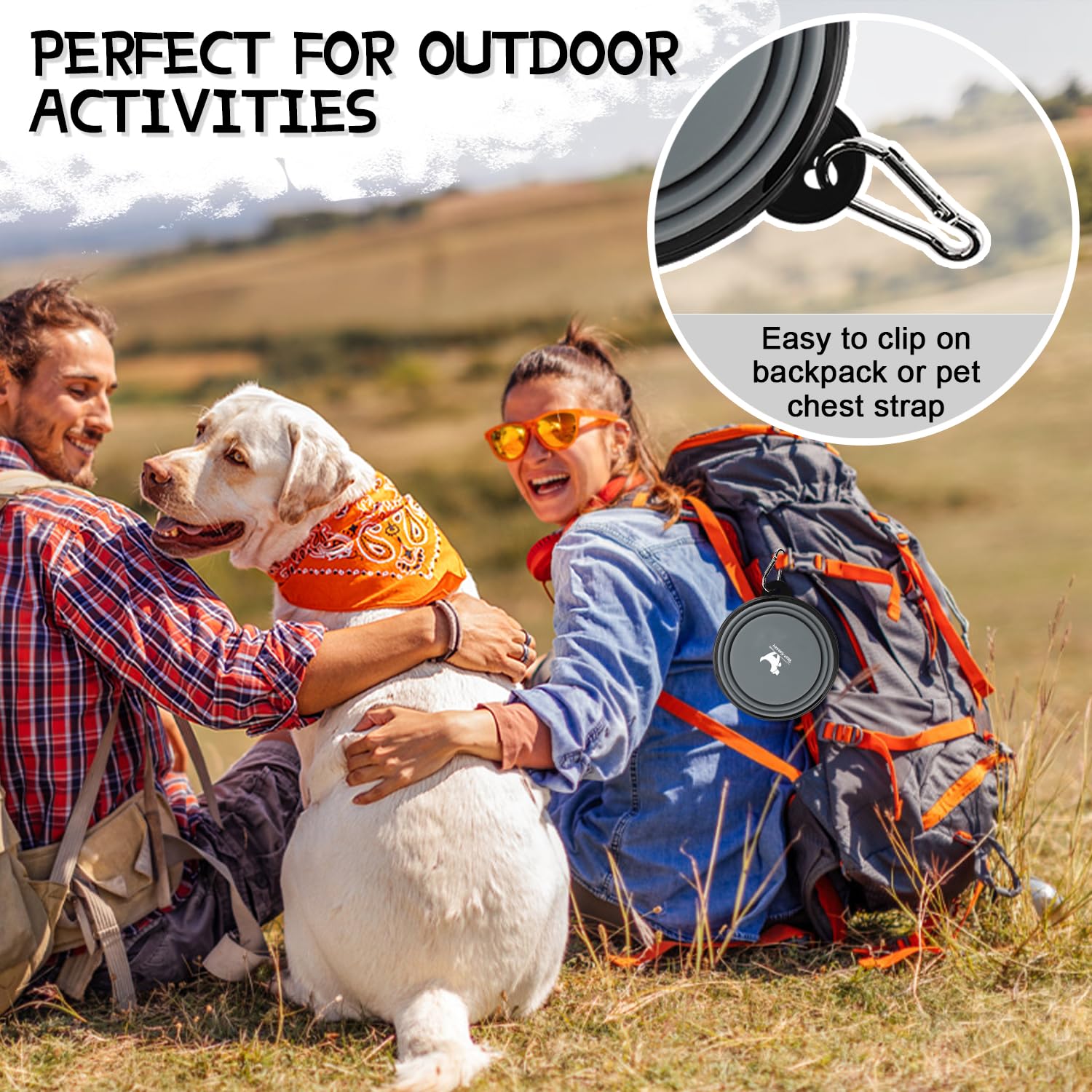 Rest-Eazzzy two-pack bowls, great for sharing with pets or camping.