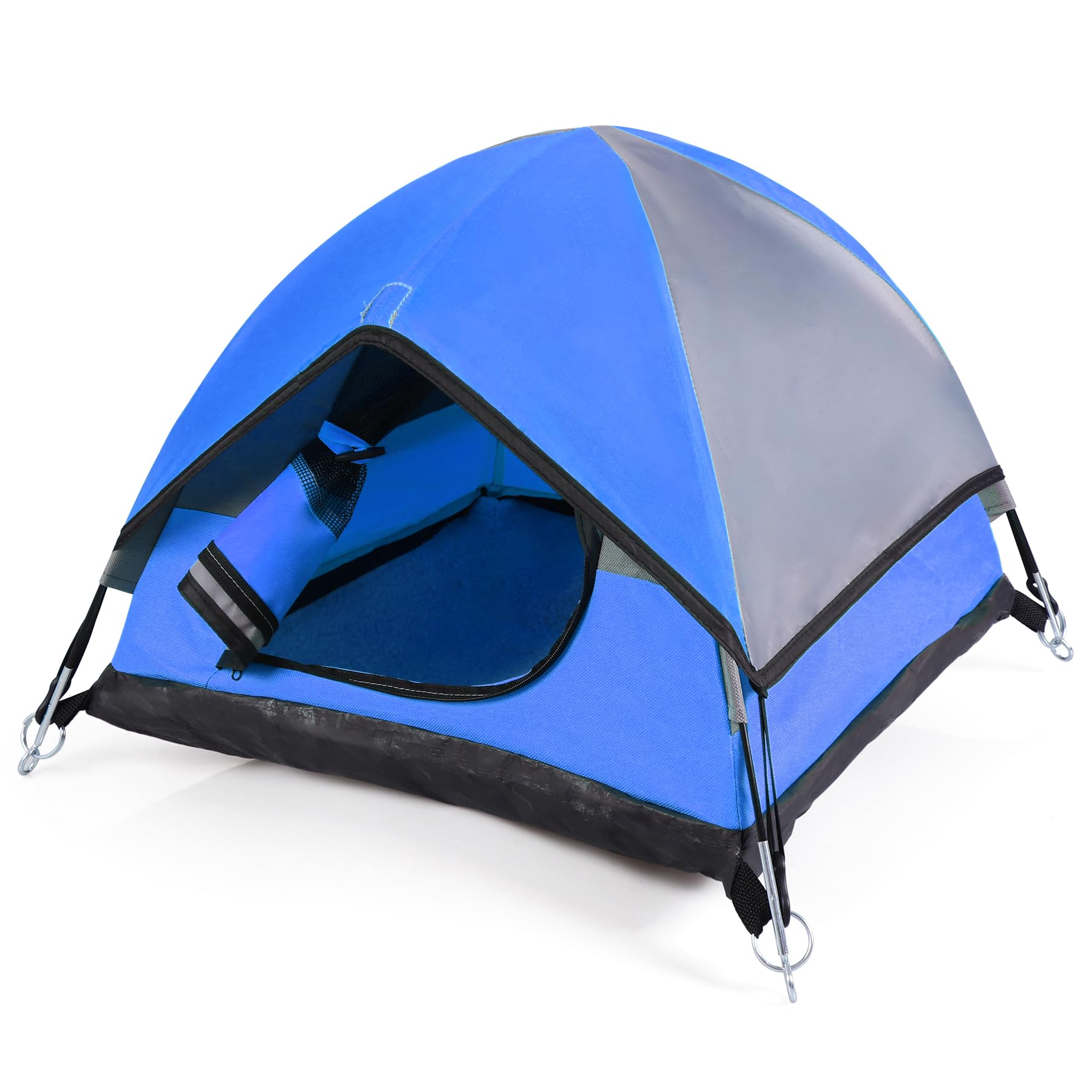 RESTCLOUD Cat Camping Tent interior with fluffy microfiber pad for comfy resting and easy cleaning