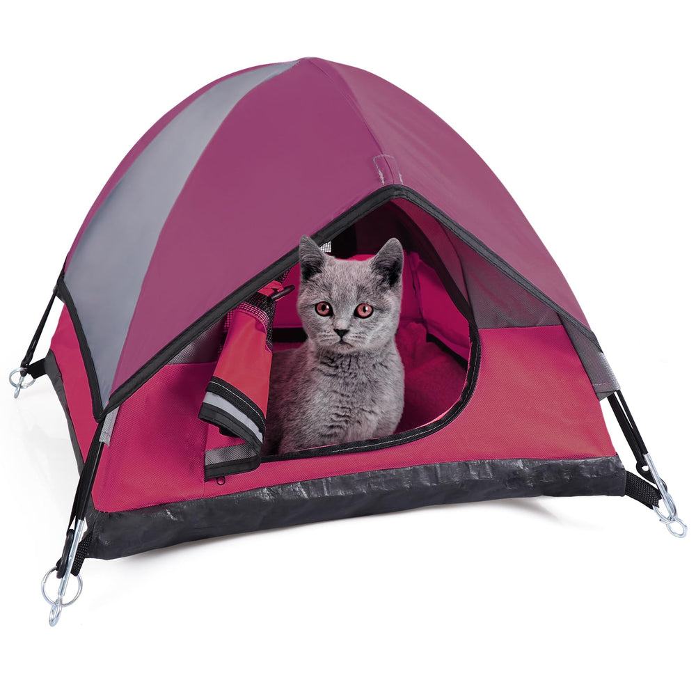 RESTCLOUD cat camping tent front entrance creates a cozy indoor hideaway.