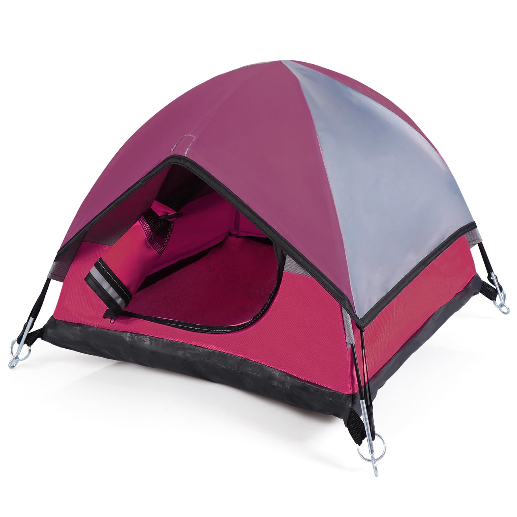 RESTCLOUD cat tent secret rear catch for discreet, crafty-cat access.