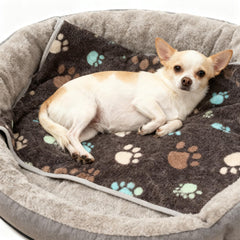 Retainbre 12-pack dog blanket dark gray stack shows cozy warmth for pets.