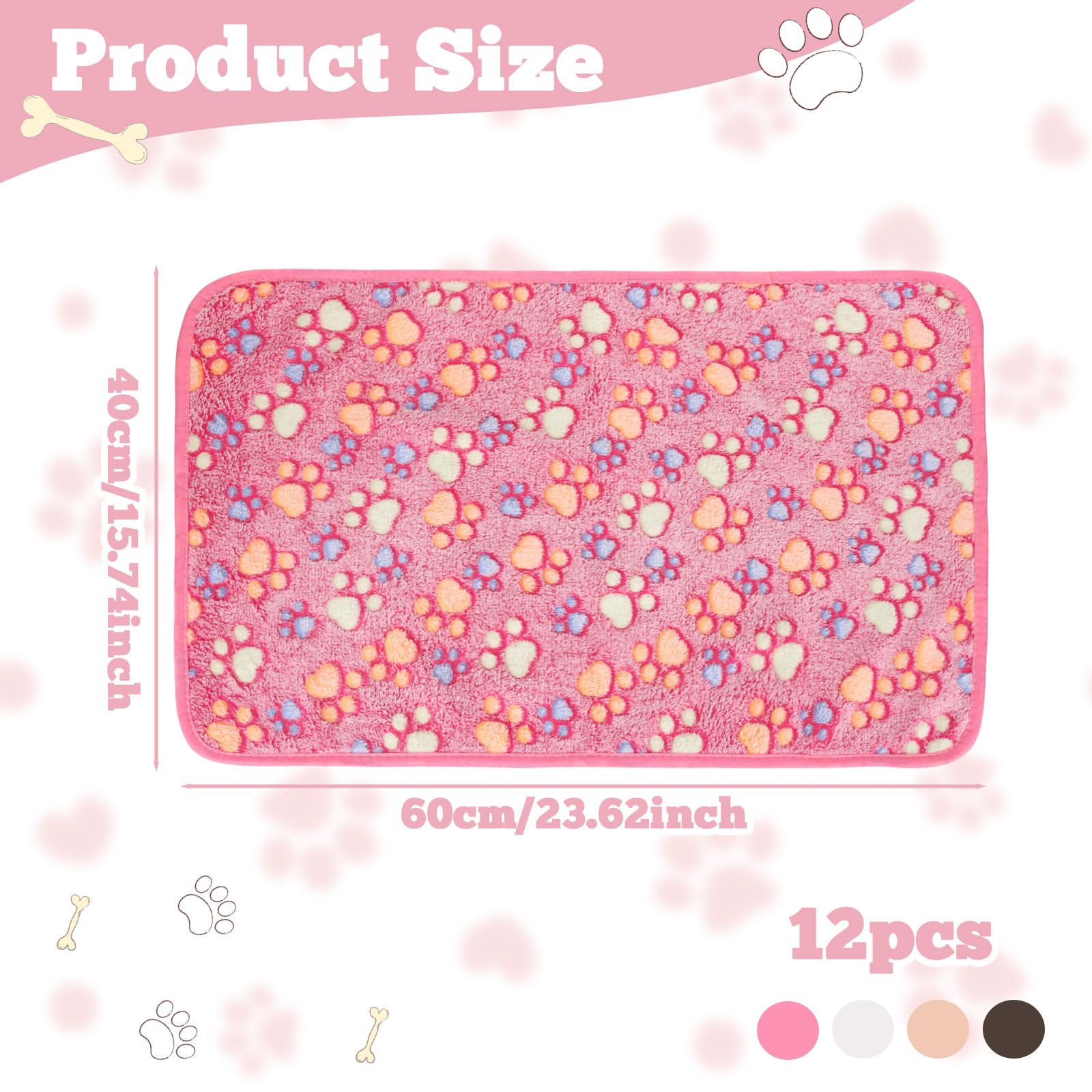 Retainbre pink blanket pack close-up shows colorful variety for small pets