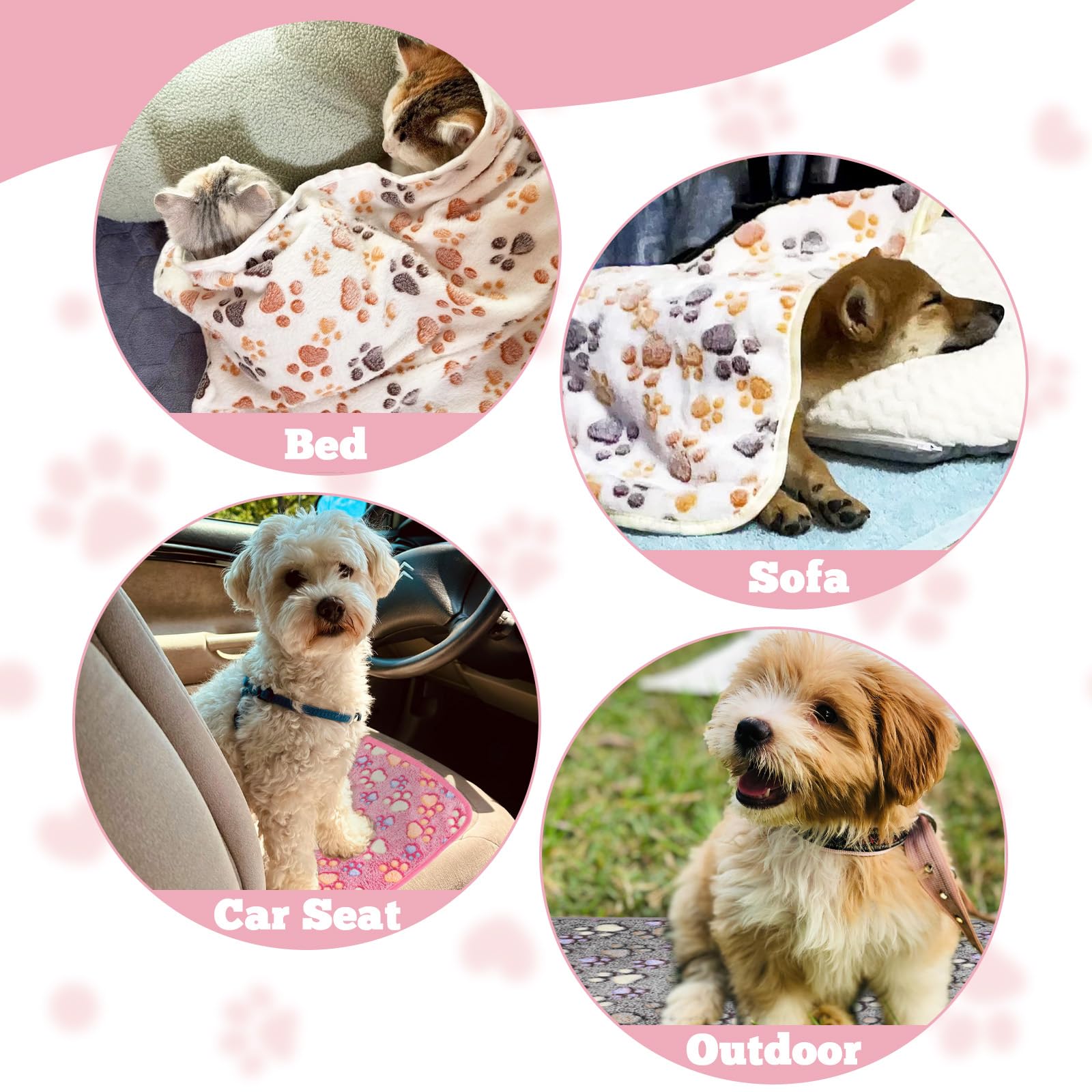 Retainbre blanket ready for travel or car use with small pets